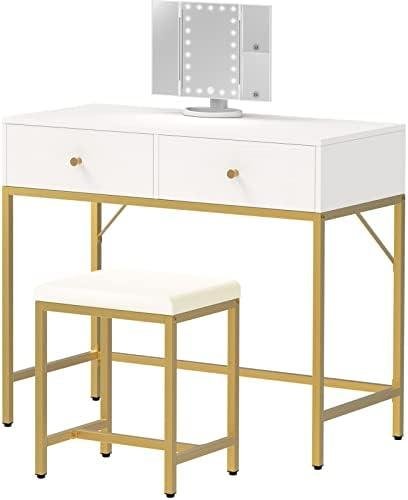 Review: SUPERJARE Vanity Desk with Lighted Mirror