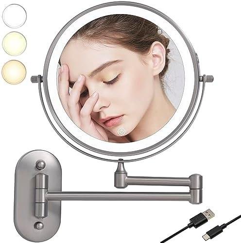 Wall Mounted Makeup Vanity Mirror Review: Tushengtu 10X Magnifying LED