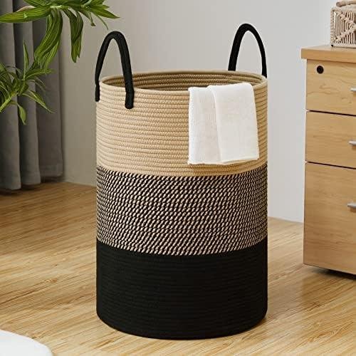 TECHMILLY Woven Rope Laundry Basket Review: Stylish & Functional Storage Solution