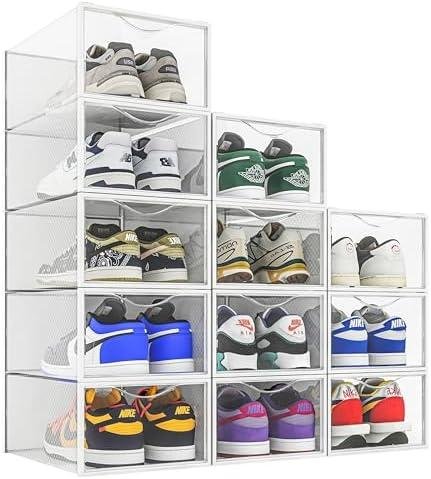 Review: Seseno 12 Pack Shoe Storage Bins – Clear Plastic Stackable Organizer