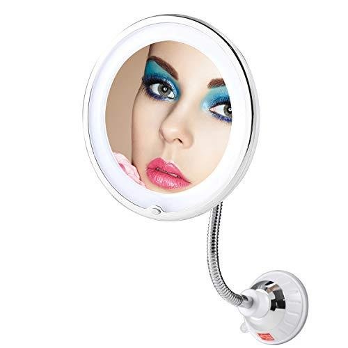 TOP4EVER Flexible 10X Magnifying Mirror Review: Dimmable LED & 360° Swivel