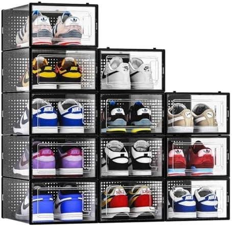 Review: 12 Pack Stackable Shoe Storage Bins for Closet Organization