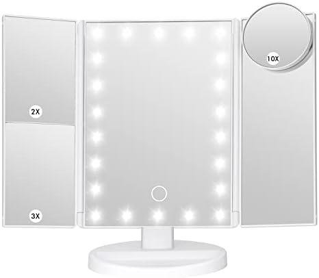 Review: Makeup Mirror Vanity Mirror with Lights – Adjustable Brightness & Magnification, Two Power Supply Modes