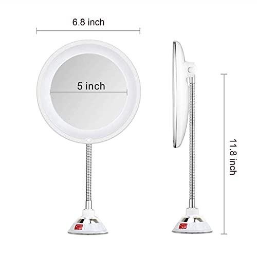 TOP4EVER Flexible 10X Magnifying Mirror Review: Dimmable LED ‍&‍ 360° Swivel