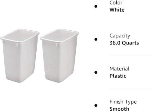 Review: ⁣Rubbermaid 2806TP-WHT 36QT Open Wastebasket - Pack⁣ of 2