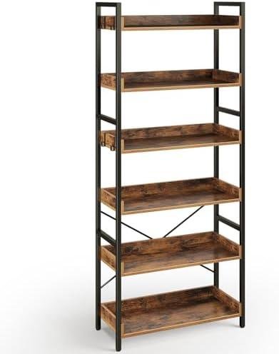 Rolanstar 6 Tier Bookshelf Review: Vintage Industrial Design for Your Home