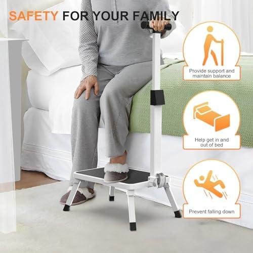 Review: Foldable Step Stool with ‌Handle for Elderly & Kids