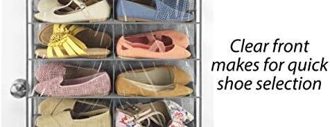 Review of Whitmor Over The ⁢Door Shoe Shelves - 26 Sections - ⁤Crosshatch Gray