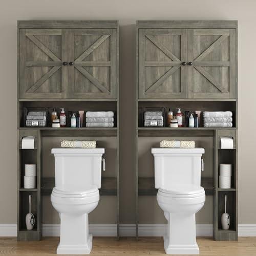 Furomate Home Furniture Over The ​Toilet Storage Cabinet ⁢Review: Farmhouse Style Space Saver