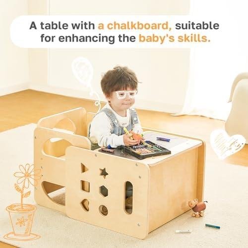 Review: 2 ⁢in 1 Montessori ‍Weaning Table and Chair Set