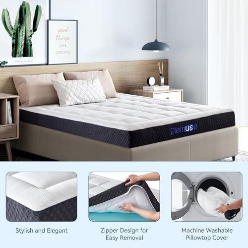 Review:⁣ ELEMUSE 5 Inch Twin ⁢Mattress with Pillowtop⁤ & Gel⁤ Memory Foam