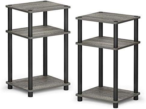 Review: Furinno 3-Tier End Table 2-Pack French Oak Grey/Black