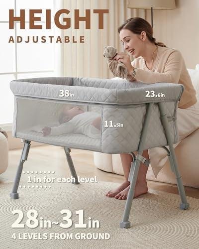 AirClub Bedside Sleeper Review: 4 Auto-Lock & Adjustable Height Bassinet