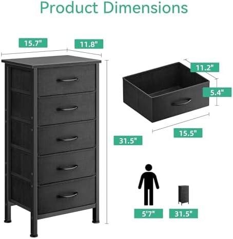 Review: Compact 5-Drawer ‌Fabric Dresser with Sturdy Steel Frame