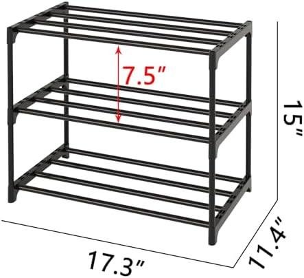 Review: TAUEHR Small 3-Tier Shoe Rack for⁤ Entryway & Closet, Black