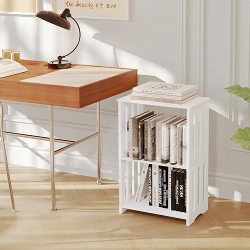 Review: 3-Tier ‌End Table Nightstand White, Small Bookshelf for Bedroom