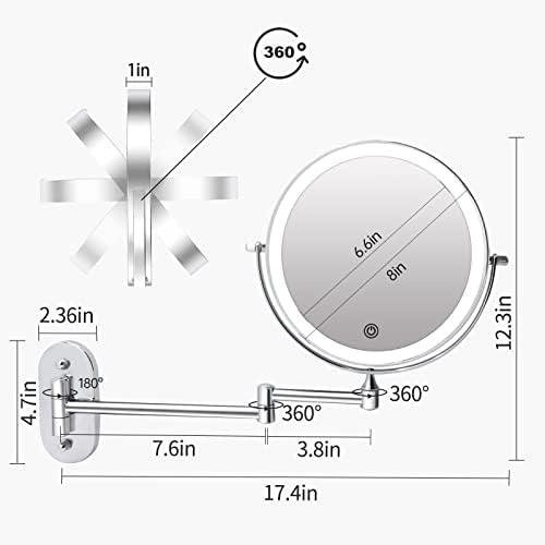 Review: Funtouch Rechargeable Wall Mounted Lighted Makeup Vanity Mirror