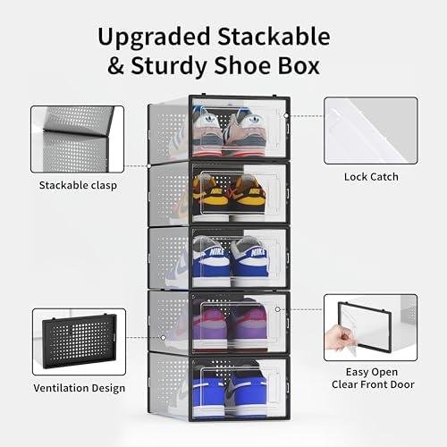 Review: 12 Pack Stackable⁤ Shoe Storage Bins ​for Closet‍ Organization