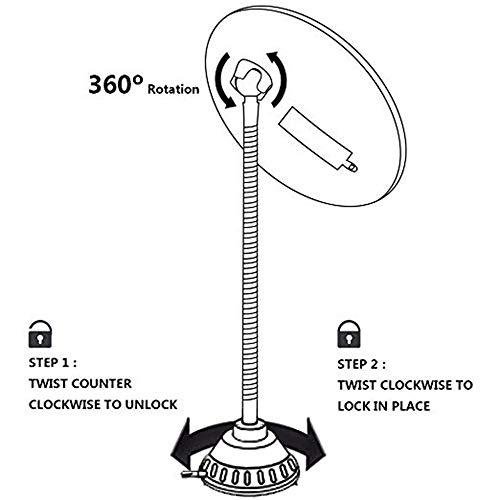 TOP4EVER Flexible 10X Magnifying Mirror‌ Review: Dimmable LED & 360° Swivel