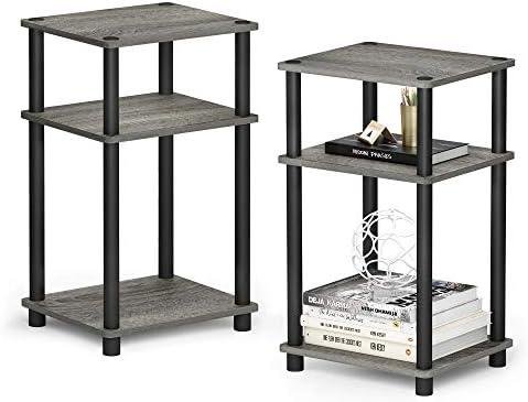 Review: Furinno 3-Tier End Table 2-Pack French ⁢Oak Grey/Black