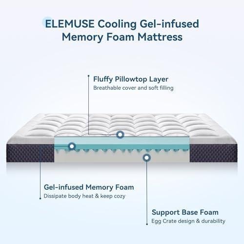 Review: ELEMUSE 5 Inch Twin Mattress with Pillowtop⁢ & Gel Memory‌ Foam