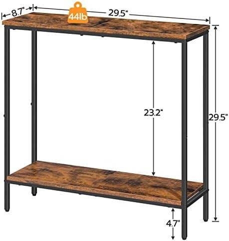 Rustic Brown & Black Console Table: A Functional⁢ & Stylish Addition to Any⁤ Space