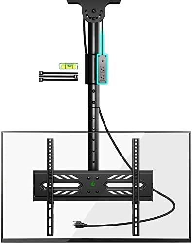 Greenstell Ceiling TV Mount Review: Power Outlet, 26-65″ Swivel, Tilt, Height Adjustable