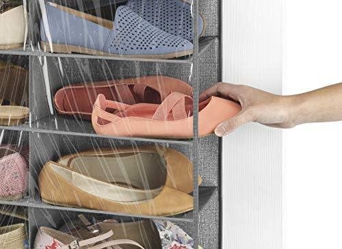 Review of Whitmor Over The Door Shoe Shelves - 26 Sections - Crosshatch Gray