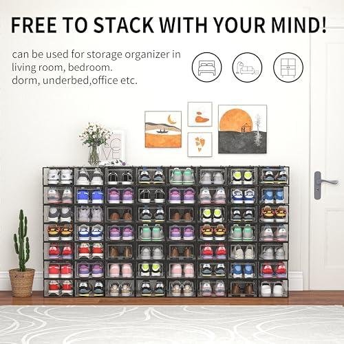 Review: 12 Pack Stackable Shoe Storage Bins for Closet Organization