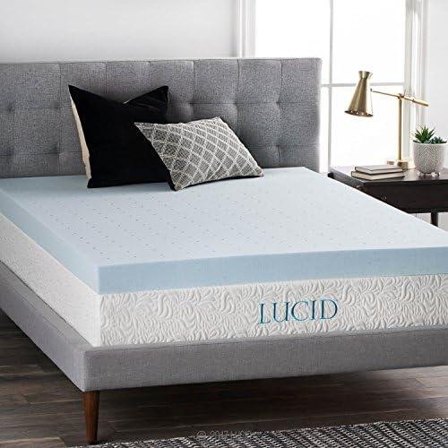 Review: LUCID 4 Inch Gel Memory ‍Foam Mattress Topper - Comfort and Support for Restful Sleep