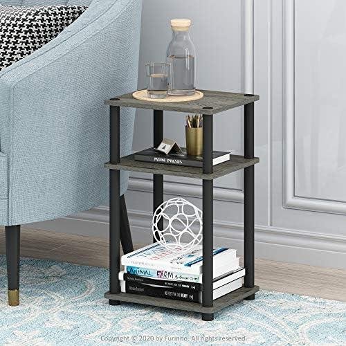 Review: Furinno 3-Tier ​End Table 2-Pack French Oak Grey/Black