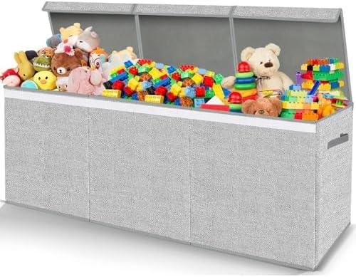 Review: Extra Large Toy Box for Kids – Collapsible Storage Organizer (Grey)