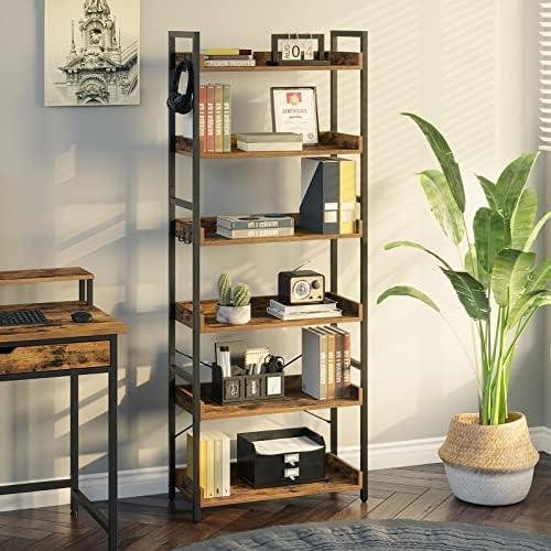 Rolanstar 6 Tier Bookshelf⁣ Review: Vintage Industrial Design for Your Home