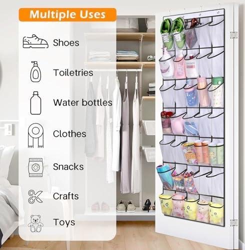 MISSLO Large Pockets Over The Door Shoe Organizer Review: Sturdy⁢ Oxford Fabric Hanging Shoe Rack