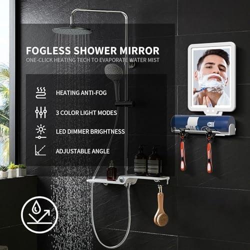 Comprehensive Review: Lighted Fogless Shaving Mirror with Storage Tray