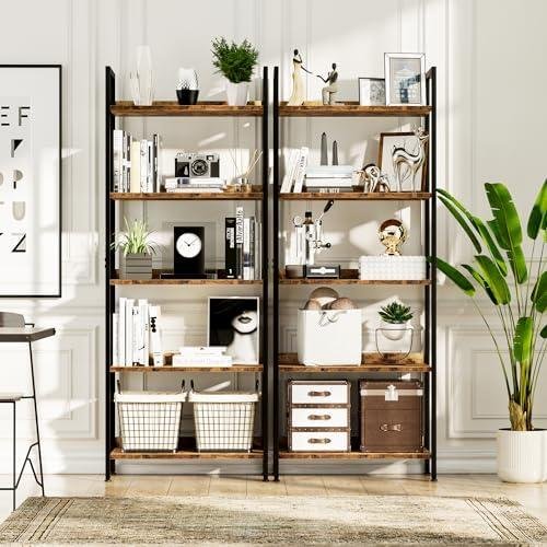 NUMENN ⁣5 ​Tier Bookshelf: Sturdy,‍ Stylish Storage Solution⁢ for Home and Office