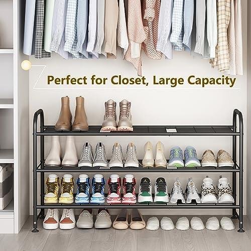 Review: LINZINAR 3-Tier Shoe Rack Organizer - A Durable‌ and Spacious⁤ Closet Entryway Storage​ Solution