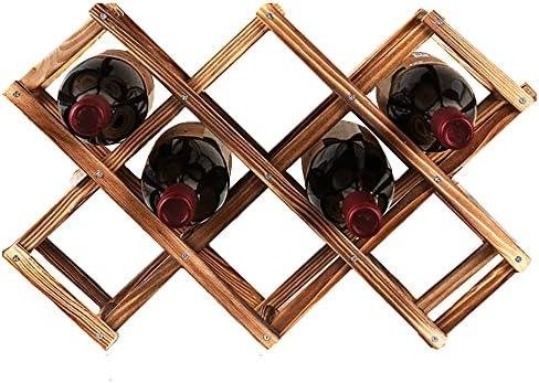 Review: Wood Wine Storage Rack, Compact & Foldable, Holds ‌10 Bottles