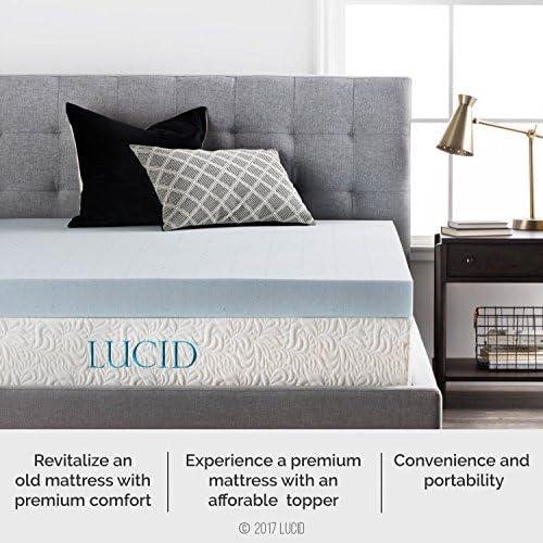 Review: ​LUCID 4 Inch Gel Memory Foam⁣ Mattress Topper - Comfort⁢ and Support for⁤ Restful Sleep