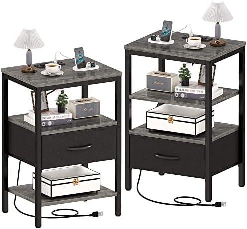 Review: SUPERJARE Nightstand Set of 2 - Stylish & Functional Bed⁢ Side Tables