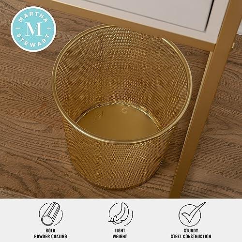 Review: Martha ⁢Stewart Ryder Gold Mesh Trash Can - ⁤Stylish &⁢ Functional Office Wastebasket