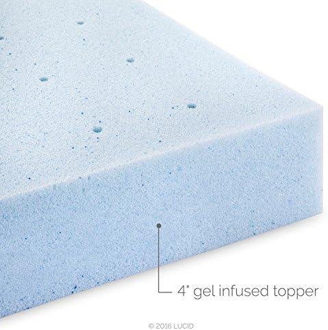 Review: LUCID 4 Inch Gel Memory Foam ​Mattress Topper - Comfort and Support for Restful Sleep