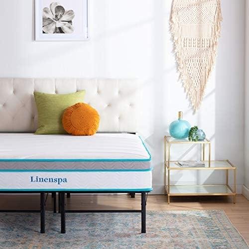 LinenSpa Folding Metal Platform Bed Frame: Efficient, Sturdy,​ Modern