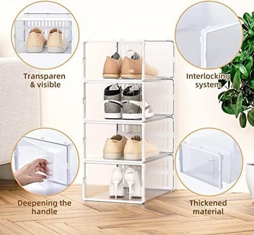 JONYJ⁢ 12 Pack ‌Shoe Organizer⁤ Review: Clear, Stackable, Multifunctional Shoe Storage