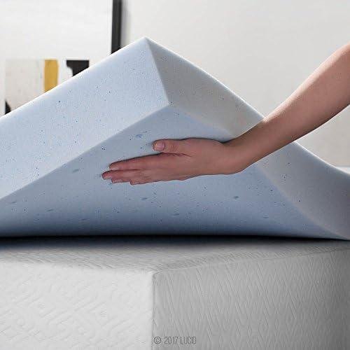 Review: LUCID 4 ⁣Inch Gel Memory Foam Mattress Topper‌ - Comfort and Support for Restful Sleep