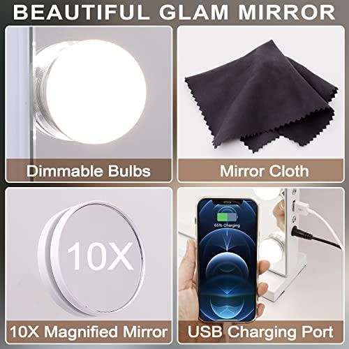 Review:⁣ Kottova Vanity Mirror with Lights - Hollywood Makeup Mirror ‌with Smart Touch Control, USB Charging ‌Port ​& Professional Design