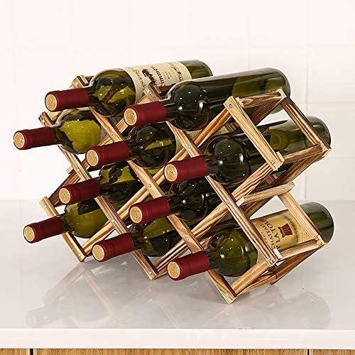 Review: Wood Wine Storage Rack, Compact &⁤ Foldable, ⁢Holds 10 Bottles