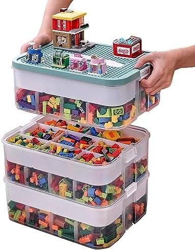 In-Depth Review: Plastic Lego Storage Organizer w/ 3 Layers & Adjustable Compartments