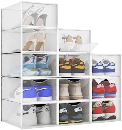 Review: BINO 12-Pack Stackable Shoe Box Set – Clear Shoe Storage Containers