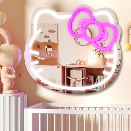 Anime Hello Kit Cat Neon Mirror Review: Fun & Functional Room Decor